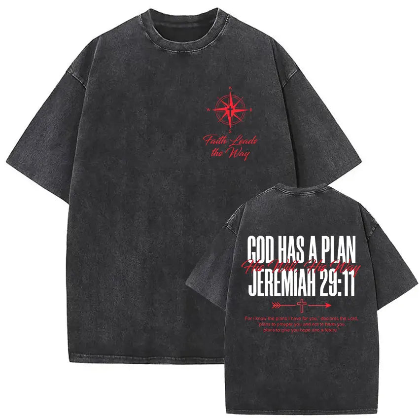 Child of God Christian Washed Vintage T Shirt Men's Jesus Clothing Short Sleeve T-shirts High Quality Oversized Cotton T-shirt