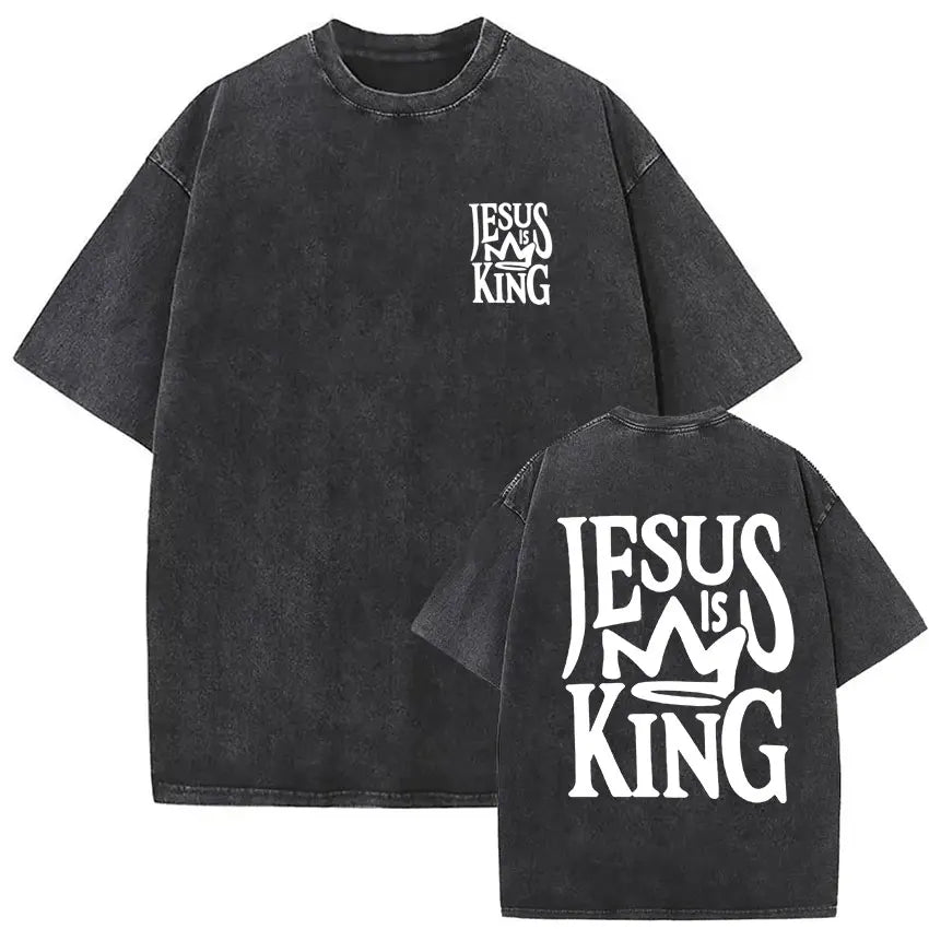 Child of God Christian Washed Vintage T Shirt Men's Jesus Clothing Short Sleeve T-shirts High Quality Oversized Cotton T-shirt