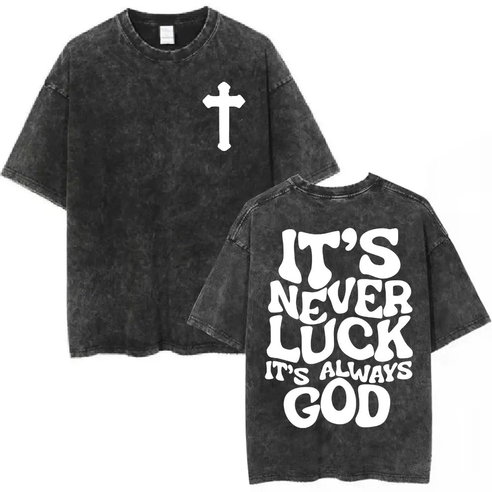 Jesus Christian Forgive Them Father Vintage Washed T-shirt Men Women Gothic Fashion Oversized Short Sleeves T Shirts Streetwear