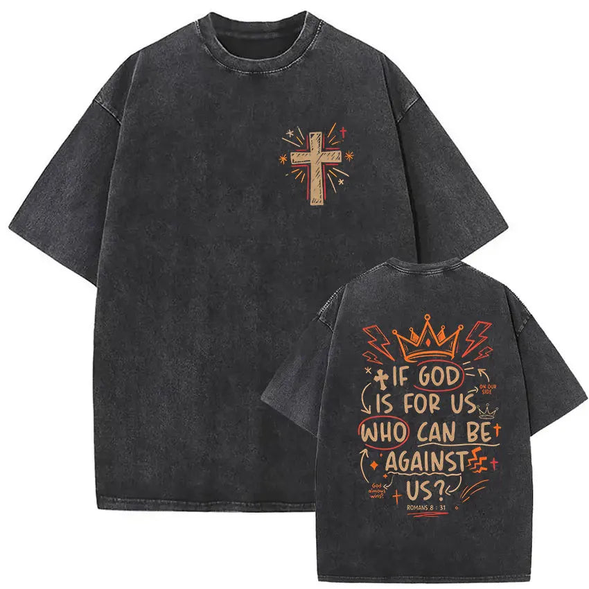 Child of God Christian Washed Vintage T Shirt Men's Jesus Clothing Short Sleeve T-shirts High Quality Oversized Cotton T-shirt