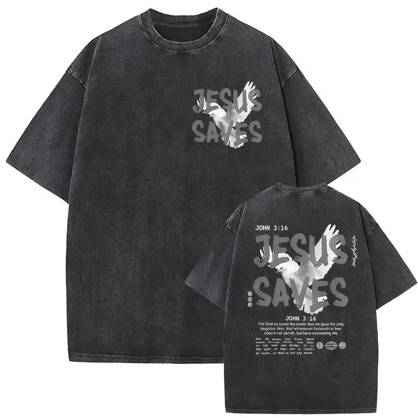 Child of God Christian Washed Vintage T Shirt Men's Jesus Clothing Short Sleeve T-shirts High Quality Oversized Cotton T-shirt